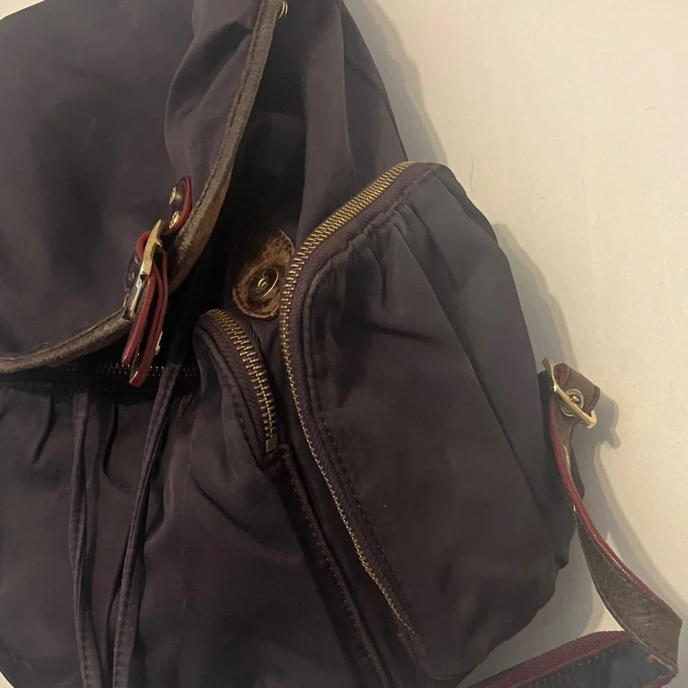 MZ Wallace Marlena Plum Purple Nylon Bedford Medium Backpack